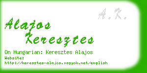 alajos keresztes business card